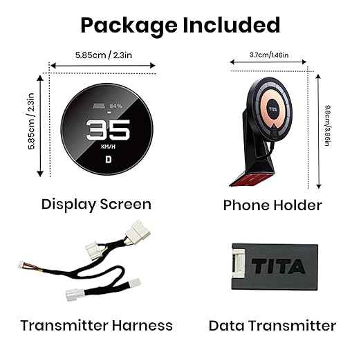 TITA 1.8" Smart Display Pro for Tesla Model 3/Y, with Magnetic Charging Mount, Zero-Delay Tesla Data Sync, HUD for Model 3, Model Y, Model 3 Highland
