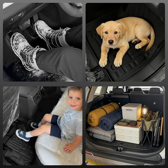 All Weather Floor Mats & Cargo Liner Set for Toyota RAV4 Hybrid 2026(Not for Limited with Subwoofer), TPE Custom Fit Floor Liners with Cargo Mat & Backrest Cover, Full Coverage Interior Protection