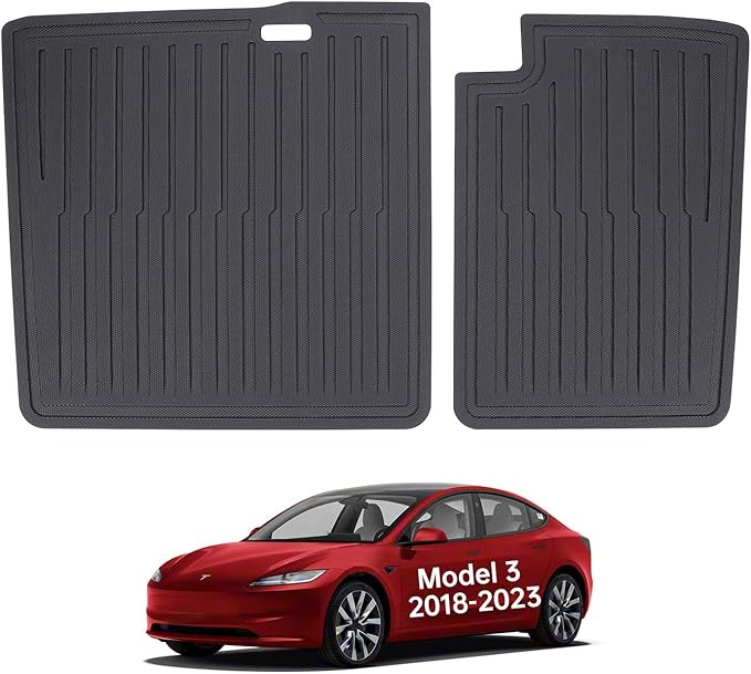 2nd Row Seatback Protector Compatible with Tesla Model 3 2018-2023 5 Seat Back Seat Cover All Weather Cargo Liner Model 3 Accessories | Custom Fit Trunk Protection (2PCS Backrest Protector)