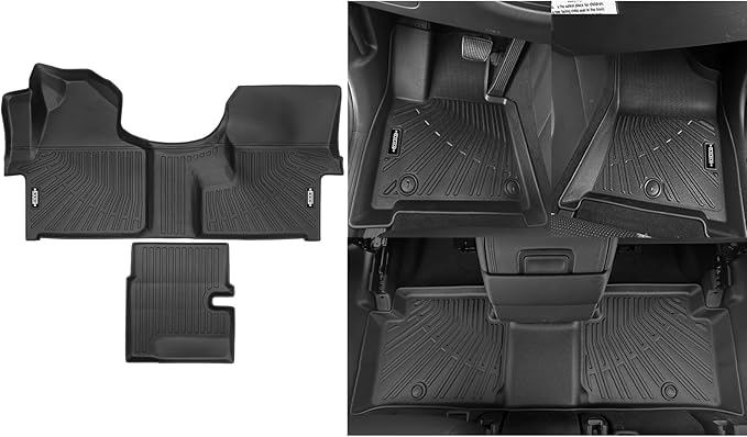 Custom Fit Floor Mats for 2008-2018 Mercedes-Benz Sprinter, All Weather TPE Floor Liners, Odorless Full Set Interior Accessories