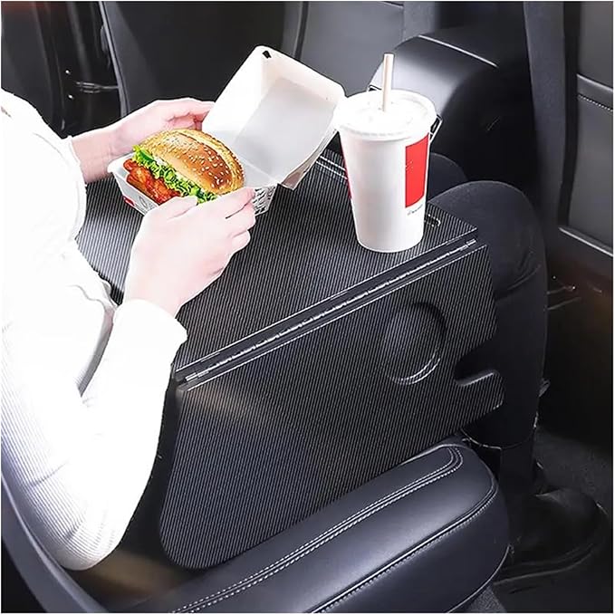 Food Tray Table Compatible for Tesla Model 3 Model Y Folding Car Steering Wheel Board Laptop Foldable Desk Mount Eating Drinks Tray Holder Auto Parts