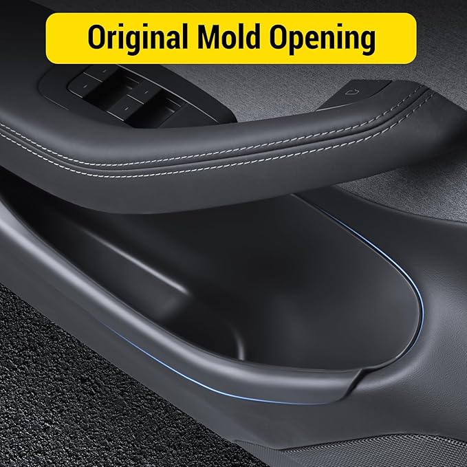 New 2025 2026 Model Y Juniper Door Side Organizer 4PCS Full-Cover TPE Front and Rear Door Side Storage Box for Refresh Model Y Juniper Interior Accessories
