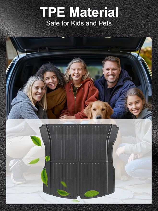 Floor Mats for 2025 2024 Tesla Model 3 Highland, All Weather TPE Cargo Liner Floor Mats Frunk Trunk Mats fit Tesla Model 3 Accessories 2024 2025, 6 PCS