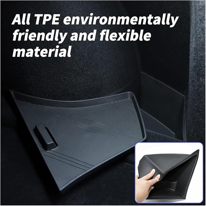 4pcs Car Rear Trunk Side Storage Box Multifunction With Lids Organizer Compatible For Tesla Model 3 2024 Interior Accessories