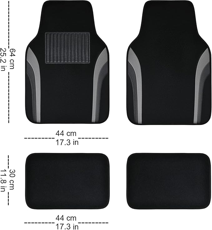 Car Floor Mats for Tesla Model 3 2024-2026, All Weather Car Mats Full Set with Odorless Injection Molded Leather, Non-Slip Interior Accessories, Black