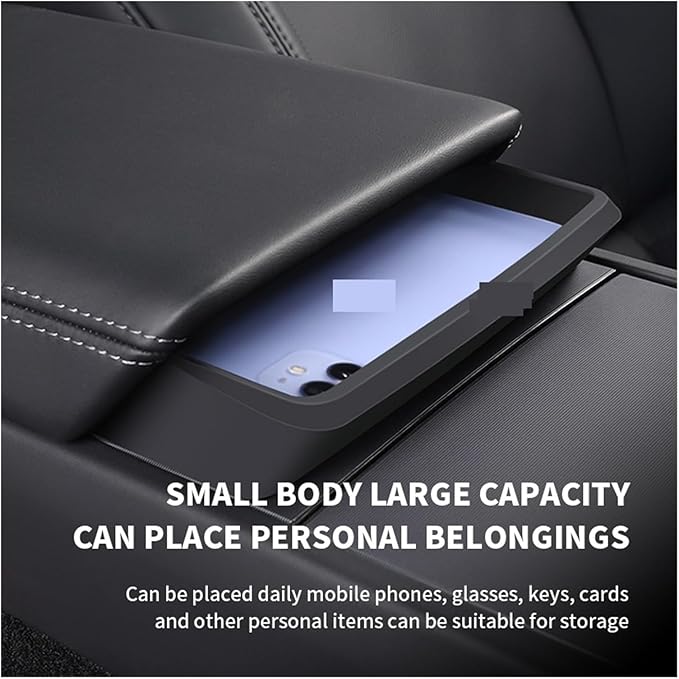 Compatible For Tesla Model 3 2024 Armrest Convenient Storage Box Glasses Box For Model3 Silicone Pocket Auto Parts