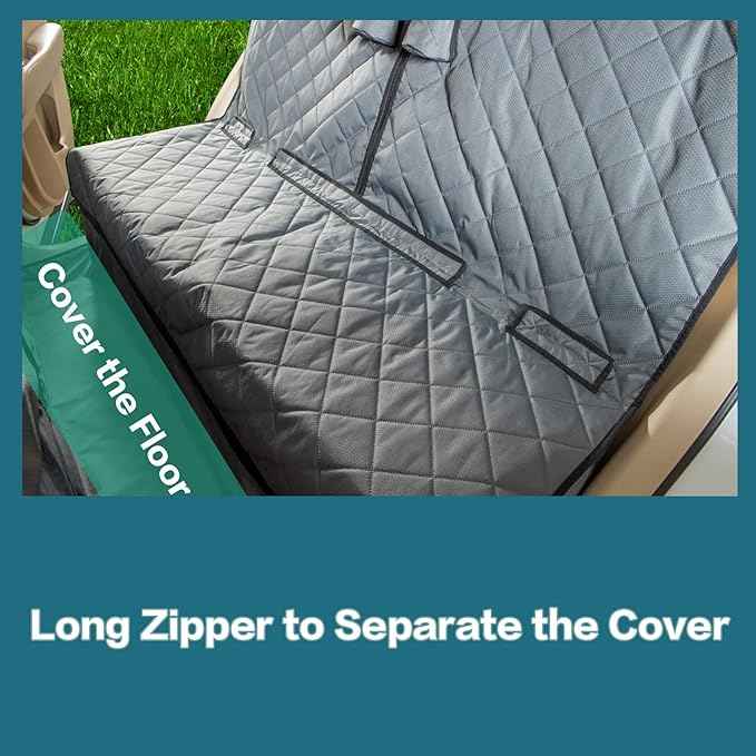 Car Seat Cover for Dogs with Mesh Window, Bench and Hammock Combination - Detachable, Suitable for Most Vehicles (Grey, X-Large)