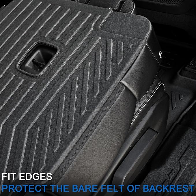 Kick Mats for 2021-2025 2026 Jeep Grand Cherokee L with 2nd Row Captain Chairs (Only for 6-Seater), All Weather TPE SeatBack Protector Accessories (L | 2nd Row Backrest Mats)