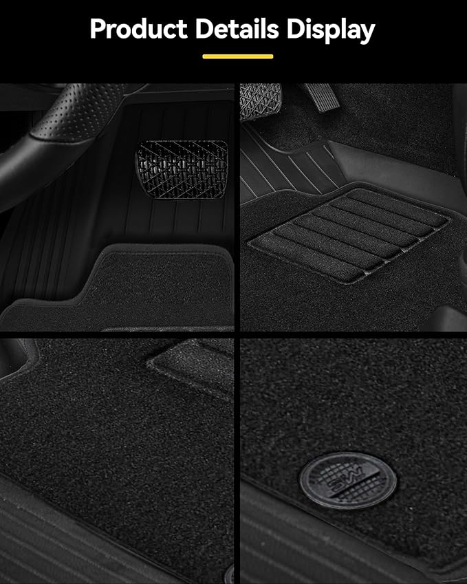 3W Floor Mats & Carpets Fit for BMW 3 Series 2013-2018 F30 320i 328d 328i 330e 330i 335i 340i, TPE All-Weather Harmless Heavy Duty Floor Liner Accessories(NOT for 335is & GT & X-Drive)