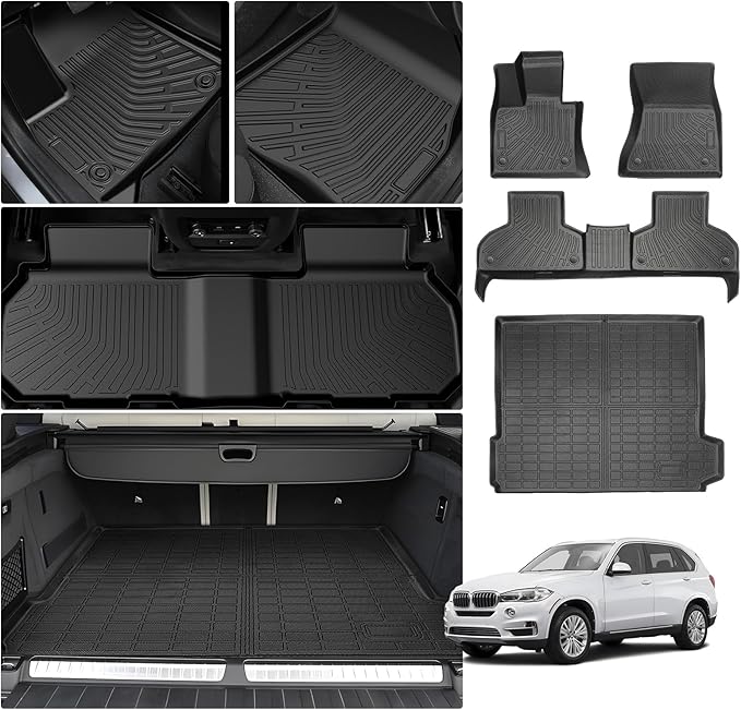 Cartist Floor Mats for BMW X5 2014 2015 2016 2017 2018, All Weather Cargo Liner for BMW X5 Accessories, Heavy Duty Car Mats, Car Accessories