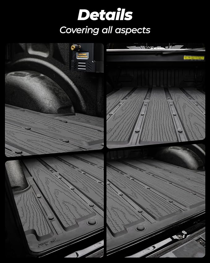 3W Truck Bed Mat for 2019-2025 2026 Chevrolet Chevy Silverado 1500/GMC Sierra 1500 (Only Fit 5.8FT Bed), Bed Liner for Chevy Silverado GMC Sierra 1500, Not Fit Optional CarbonPro Bed