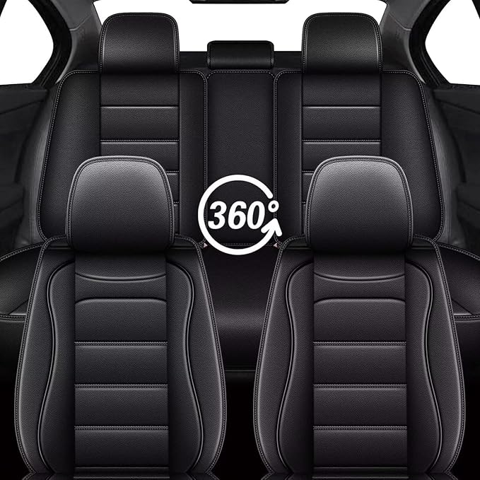 Car Seat Covers Full Set Fit for Hyundai Palisade 2020-2025 2026: 5 Seats Auto Interior Accessories, Faux Leather Waterproof Seat Cushions Vehical Cover (Black)