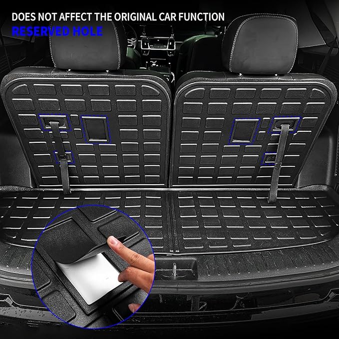 Rongtaod Cargo Mat Compatible with 2021-2025 2026 Kia Sorento Cargo Liner Trunk Mat TPE All Weather Back Seat Cover Protector 2024 Sorento Accessories (Trunk Mat with Backrest Mat)