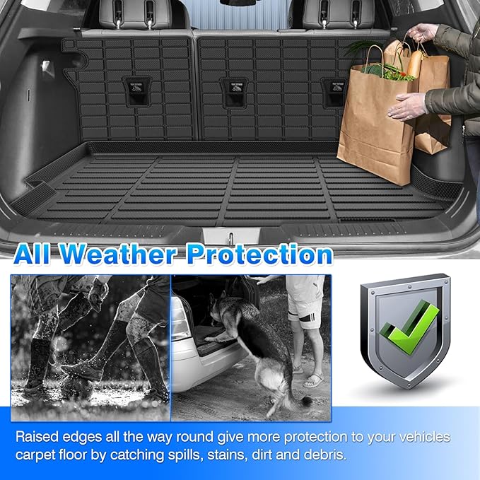 Floor Mats for 2024 2025 2026 Chevy Trax/Buick Envista, All Weather Floor Liner Cargo Mat Backrest Mat Set for Chevrolet Trax Accessories