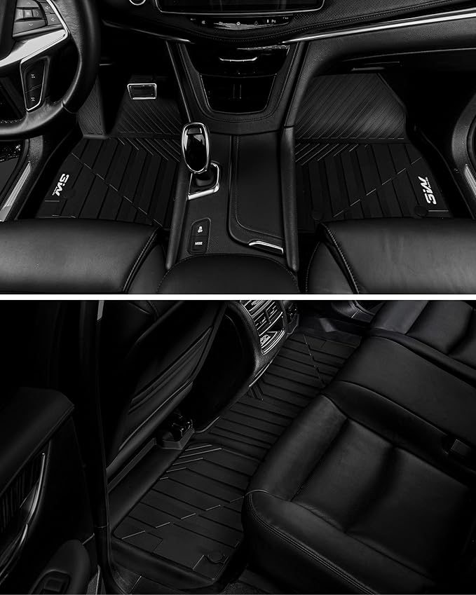 3W Floor Mats & Cargo Liner & Seat Back Mats for 2021-2026 (Only 7 Seats) Chevrolet Chevy Tahoe/GMC Yukon (Not Fit Yukon XL)/Cadillac Escalade (Not Fit Escalade ESV),All Weather Full Set Car Mats