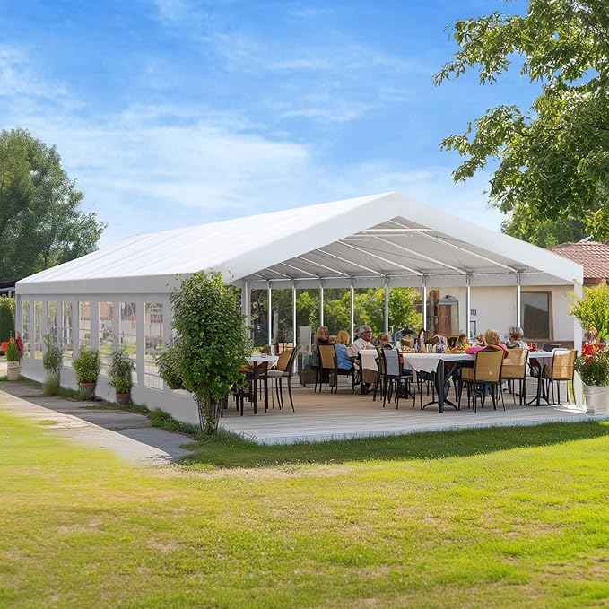 Quictent 20x60 Heavy Duty Party Tent for Parties Outdoor Large Canopy Wedding Event Shelter Wedding Tents for Parties with Storage Bags(Church)