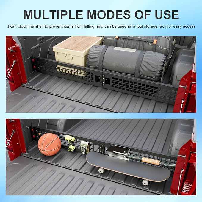 Truck Bed Divider Compatible with 2019-2026 Chevy Silverado GMC Sierra Cargo Manager Molle Panel Truck Bed Organizer Replacement for 2019-2026 Chevy Silverado Accessories