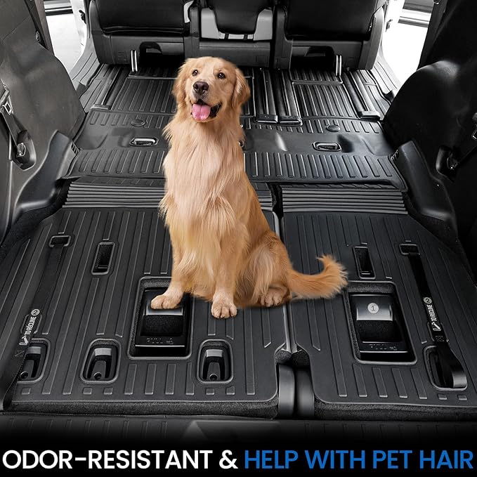 Backrest Mats for 2021-2025 2026 Toyota Sienna Fold Down 3rd Row Seat into the Well, All Weather TPE 3rd Row Seat Back Covers Trunk Area Accessories (Backrest Mat for 3rd-Row)