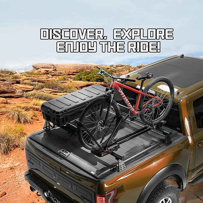 Adjustable Truck Bed Rack Cross Bars,Compatible with Mid-Size Trucks with Tonneau Covers Or Without Tonneau Covers|Length 65"|2PCs|Made of high-Strength Aluminum Alloy