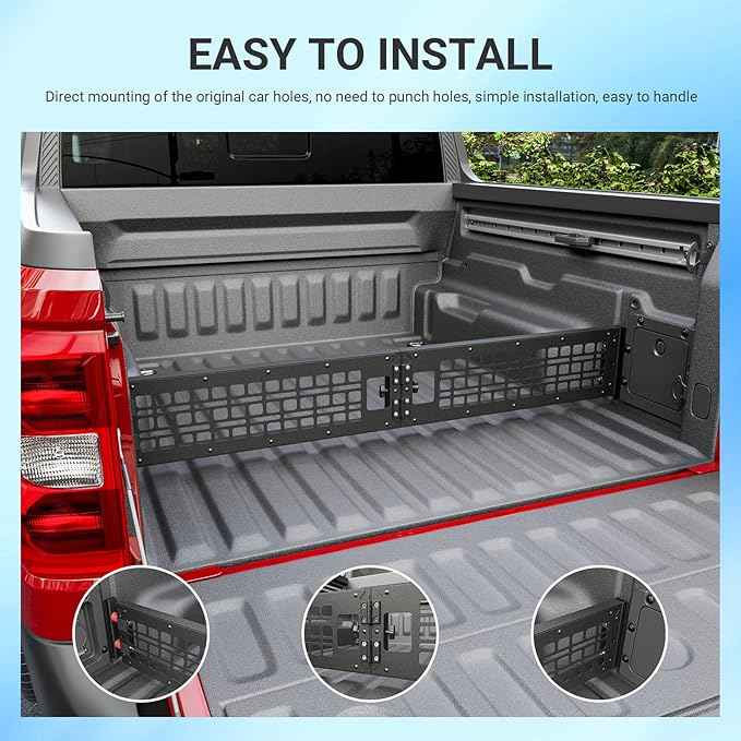 Truck Bed Divider Compatible with 2022-2026 Ford Maverick Cargo Manager Molle Panel Truck Bed Organizer Replacement for 2022-2026 Ford Maverick Accessories