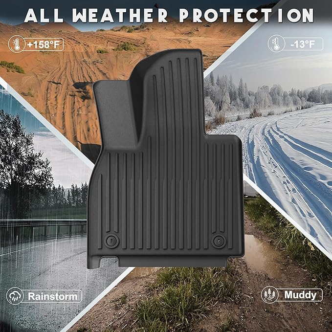 KARPAL Floor Mats Fit for Hyundai Palisade 2020-2025 (7-Seat/8-Seat), All Weather TPE Car Mats Cargo Liners Accessories, 1st & 2nd & 3rd Row & Cargo Liners
