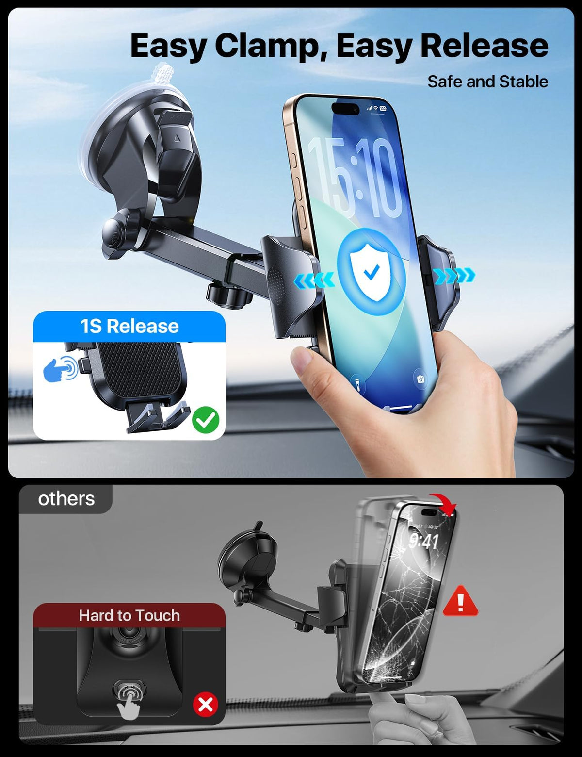 Car Phone Holder Mount (Blue)
