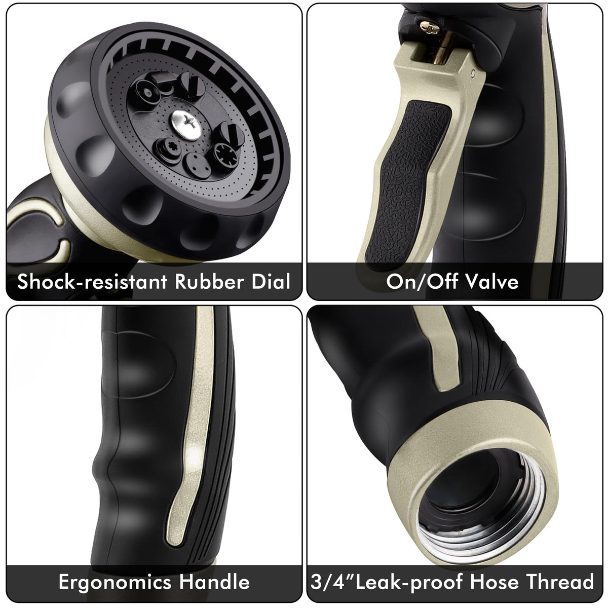 Hose Nozzle with Easy Self (Bronze)