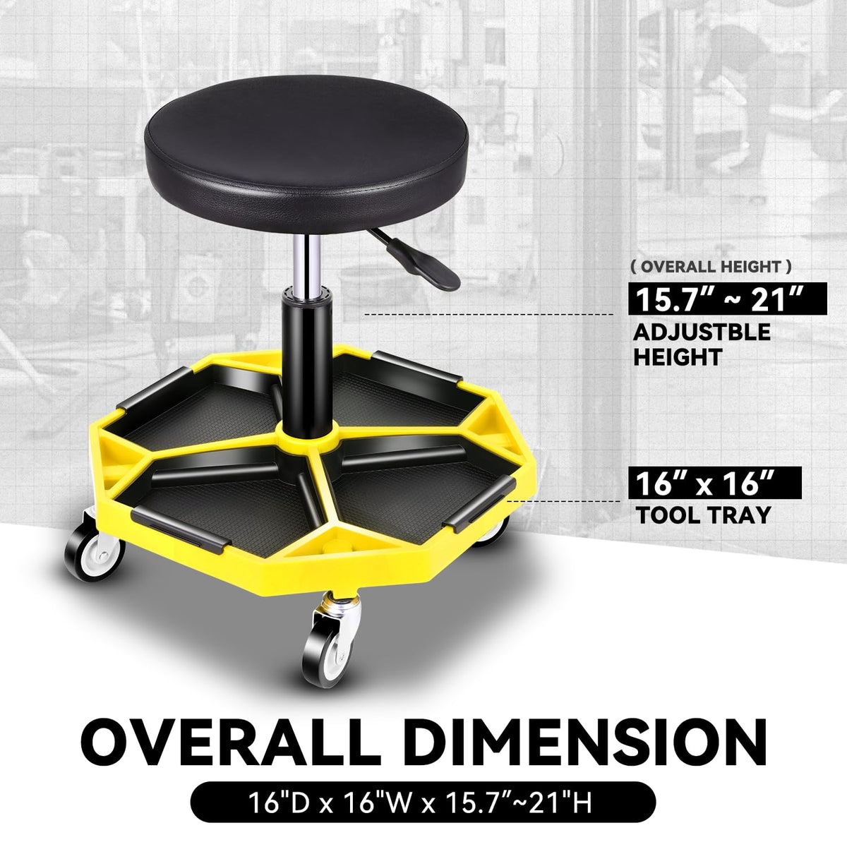 Mechanic Stool (Yellow)
