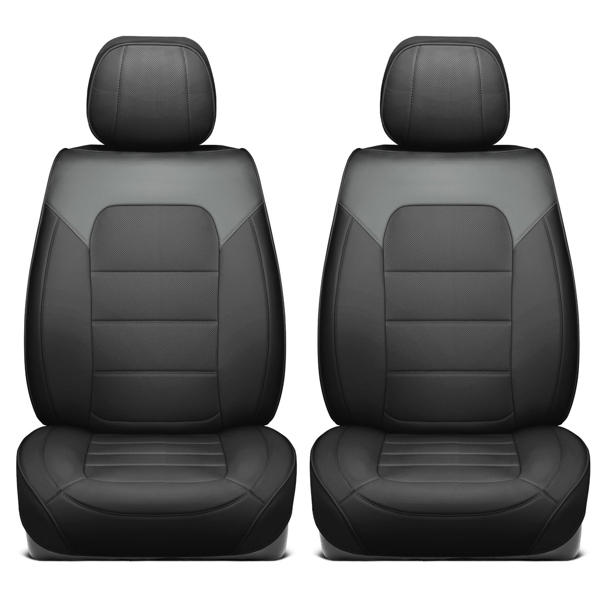 Curated Slate Ridge Napa Leather Seat Covers for Cars & SUVs (Slate Ridge / Front Seats)