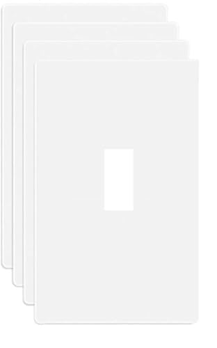 1 Gang Screwless Toggle Switch Wall Plate Cover Toggle Switch Outlet Electrical Faceplate for Light Switch