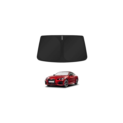 Windshield Sun Shade for 2021 2022 2023 2024 2025 2026 BMW 4 Series 430i 440i i4 m4 330i Window Accessories Shade Sun Visor Cover Foldable Block UV Rays