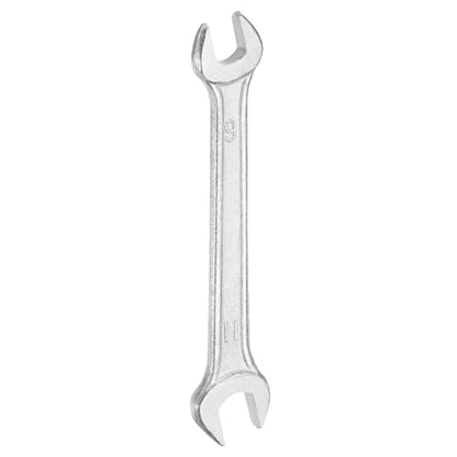Double Open End Wrench 9mm x 11mm Metric 15 Degree Offset Angle Small Flat Head Wrench Galvanizing Open Ended Spanner for Automotive Repair Furniture Assembly