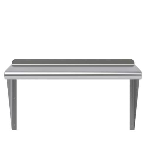 24" Long X 16" Deep Stainless Steel Wall Shelf