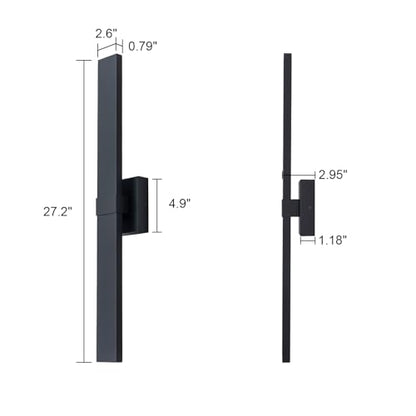 Modern Outdoor Wall Light 3CCT Dimmable LED Outdoor Sconce Lights with Remote Control