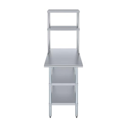 Stainless Steel Work Table with 2 Shelves