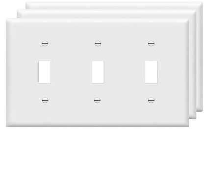 Toggle Light Switch Cover Plate Tripe Decor Wall Plate 3 (3 Count)