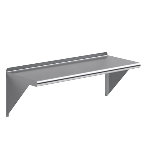 36" Long X 14" Deep Stainless Steel Wall Shelf
