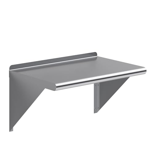 24" Long X 16" Deep Stainless Steel Wall Shelf