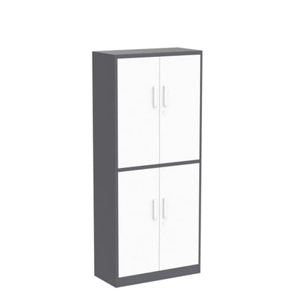 Metal Storage Locking Cabinet with 4 Doors and 2 Adjustable Shelves