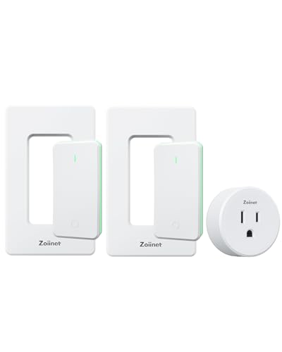 Remote Control Outlet Plug with 2 Light Switches