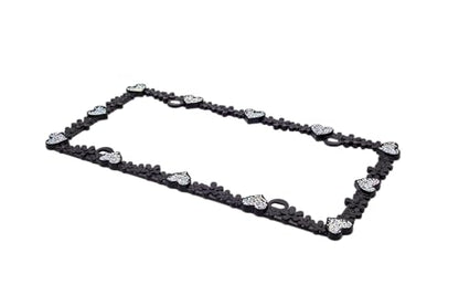 3D Shining Daisy Heart License Plate Frame from Pure Zinc Alloy Metal Perfect Plate Holder