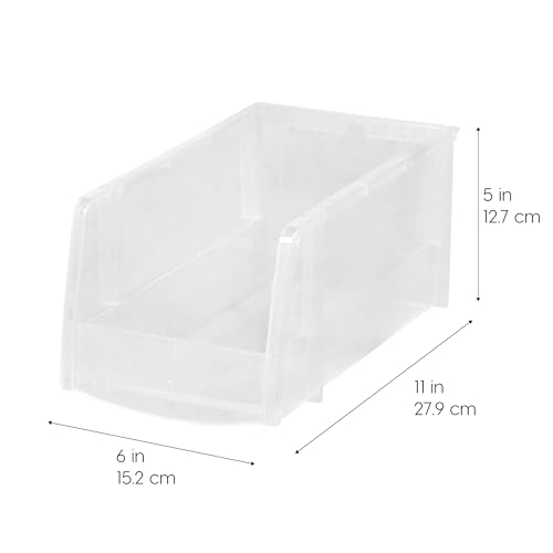 8-Pack, Medium Clear Stackable Storage Bins (8 Count)