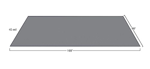 Lite Diamond Tread Pattern Slate Grey Vinyl Rollout Garage Flooring Protector Mat for the Garage and Beyond