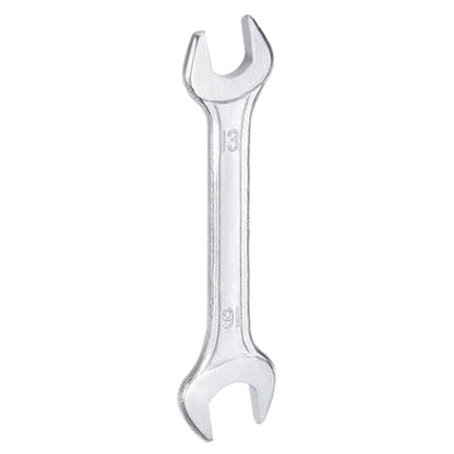 Double Open End Wrench 13mm x 16mm Metric 15 Degree Offset Angle Small Flat Head Wrench Galvanizing Open Ended Spanner for Automotive Repair Furniture Assembly