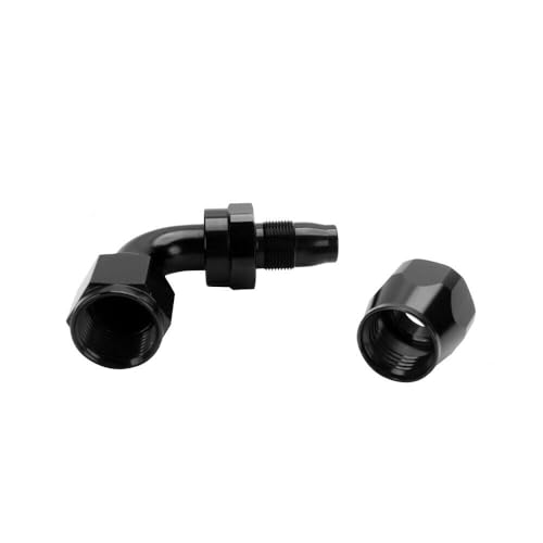 Swivel 6AN Fitting 90 Degree For CPE Braided Hose End Black 2Pcs (2 Count)