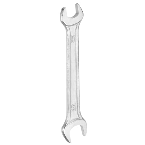 Double Open End Wrench 10mm x 12mm Metric 15 Degree Offset Angle Small Flat Head Wrench Galvanizing Open Ended Spanner for Automotive Repair Furniture Assembly