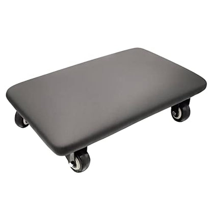 Roller Seat 360 Degree Rotating Low Stool with Wheel Chair PU Leather Universal Swivel Wheels Stool for Home Office Fitness and Garage