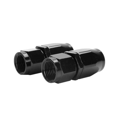 Swivel 4AN Fitting 0° Straight For CPE Braided Hose End Black 2Pcs (2 Count)