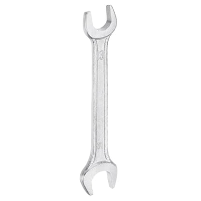 Double Open End Wrench 13mm x 14mm Metric 15 Degree Offset Angle Small Flat Head Wrench Galvanizing Open Ended Spanner for Automotive Repair Furniture Assembly