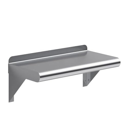 16" Long X 8" Deep Stainless Steel Wall Shelf